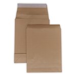 Lot de 10 enveloppes pochettes kraft armé à soufflet marron 260 x 330 + 70 mm