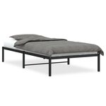 vidaXL Cadre de lit métal noir 100x190 cm