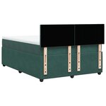 vidaXL Sommier à lattes de lit et matelas Vert foncé 140x200cm Velours