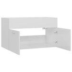 vidaXL Armoire d'évier Blanc brillant 80x38 5x46 cm Aggloméré