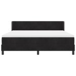 Lit de box spring vidaXL avec matelas Noir 180x200 cm Velours