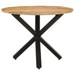 vidaXL Table à dîner ronde 100x100x75 cm Bois de manguier brut