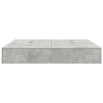 Cadre de lit de rangement vidaXL Gris béton 180x200 cm
