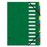 Trieur Harmonika® À Fenêtres Avec Élastiques Véritable Carte Lustrée 12 Compartiments - Couleurs Assorties - X 6 - Exacompta