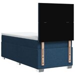 vidaXL Sommier à lattes de lit avec matelas Bleu 100x200 cm Tissu