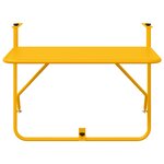vidaXL Table suspendue pliante en acier jaune 60x40 cm