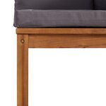 vidaXL Salon de jardin 3 Pièces avec coussin Bois d'acacia solide