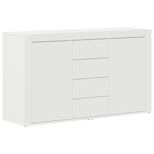 vidaXL Buffet Blanc Blanc Bois 120 x 36 x 69 cm Rangement Buffet Blanc