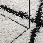 vidaXL Tapis shaggy à poils longs moderne crème et noir 300x400 cm