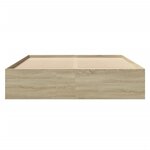 vidaXL Cadre de lit sans matelas chêne sonoma 160x200 cm