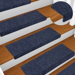 vidaXL Tapis de marches d'escalier 10 Pièces 65x21x4 cm Aiguilleté
