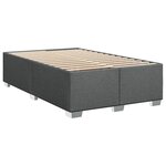 vidaXL Sommier à lattes de lit avec matelas Gris foncé 120x200cm Tissu