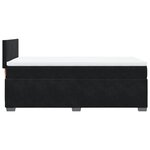 vidaXL Sommier à lattes de lit avec matelas noir simple velours