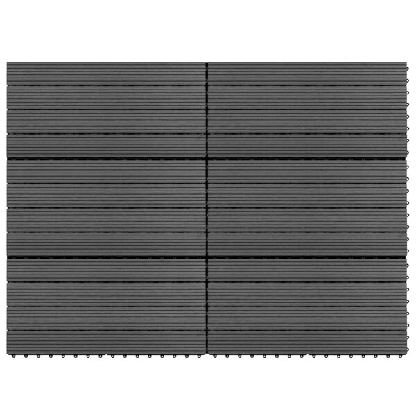 vidaXL Dalles WPC 60x30 cm 6 Pièces 1m² Gris