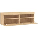 vidaXL Meubles TV muraux lumières LED 2 Pièces chêne sonoma 60x30x40 cm