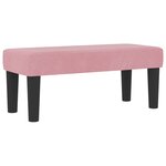 vidaXL Lit épaisseur rose avec matelas & banc 90x190 cm en velours