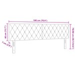 vidaXL Tête de Lit LED Bouton en Cristal Capitonnée Bleu Foncé 90 cm Velours