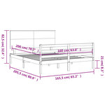 vidaXL Cadre de lit sans matelas 160x200 cm bois massif