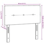 vidaXL Tête de lit capitonnée crème 80 cm en tissu