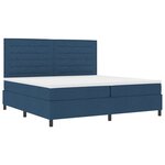 vidaXL Lit à ressorts avec matelas & LED bleu 200x200 cm tissu