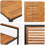 Ensemble de Salle à Manger de Jardin 7 Pièces en Poly Rattan Noir Acacia