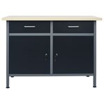 vidaXL Établi Noir 120x60x85 cm Acier