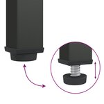 vidaXL Meuble TV noir 105x35x50 cm verre et acier