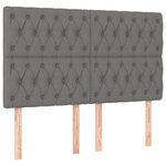 vidaXL Cadre de lit sans matelas gris foncé 160x200 cm tissu
