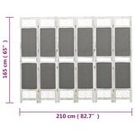 vidaXL Cloison de séparation 6 panneaux Gris 210x165 cm Tissu