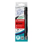 Lot de 4 marqueurs à pointe fine Stabilo Dr!ver 0 4 mm - Encre à base d'eau  anti-bavures et inodore - Fabriqués à 94   en bioplastique - Couleurs assorties