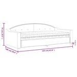 vidaXL Lit de jour avec matelas gris foncé 90x200 cm tissu