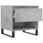 vidaXL Tables basses 2 Pièces gris béton 50x46x50 cm bois d'ingénierie