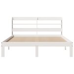vidaXL Cadre de lit avec tête de lit sans matelas blanc 120x190 cm