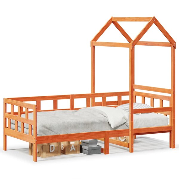 vidaXL Lit de jour avec toit sans matelas 90x190 cm bois massif