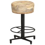vidaXL Tabourets de bar lot de 2 52 cm bois de manguier massif