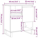 vidaXL Buffet Blanc 60x35x70 cm Bois d'ingénierie