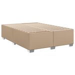 vidaXL Cadre de lit Cappuccino 140x200 cm Similicuir