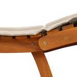 Chaises longues vidaXL avec coussins 2 Pièces crème en bois d'acacia résistant