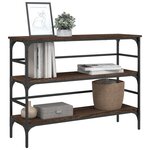 vidaXL Table console chêne marron 100x32x75 cm bois d'ingénierie