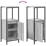 vidaXL Ensemble de meubles de salle de bain 5 pièces en bois d'ingénierie gris sonoma