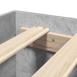 vidaXL Cadre de lit gris béton 75x190 cm bois d'ingénierie