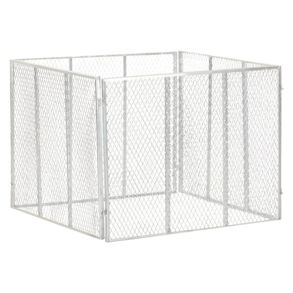 vidaXL Composteur de jardin 100x100x77 cm Fer galvanisé