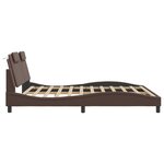 vidaXL Cadre de lit avec LED sans matelas marron 180x200 cm