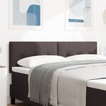 Tête de lit capitonnée marron foncé 140 cm en tissu
