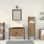 vidaXL Ensemble de meubles de salle de bain 3 pièces en chêne artisanal en bois d'ingénierie