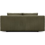 Banquette convertible 3 places MIKA - Velours côtelé vert kaki - Coffre de rangement - 192 x 84 x 93 cm
