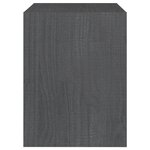 vidaXL Tables de chevet 2 Pièces Gris 40x30 5x40 cm Bois de pin massif