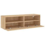 vidaXL Meuble TV mural chêne sonoma 100x30x30 cm bois d'ingénierie