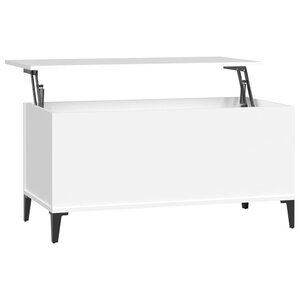 vidaXL Table basse Blanc 90x44 5x45 cm Bois d'ingénierie