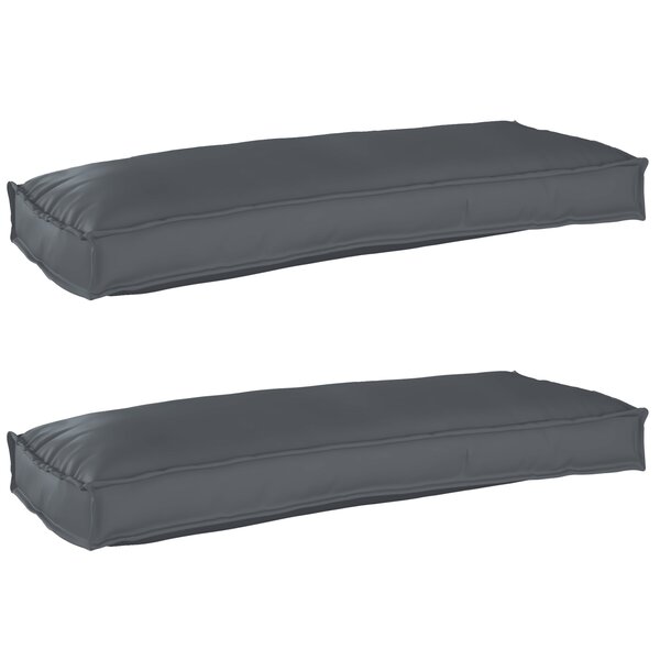 vidaXL Coussins de palette pour banc 2 Pièces Anthracite 100x40x8 cm en tissu Oxford